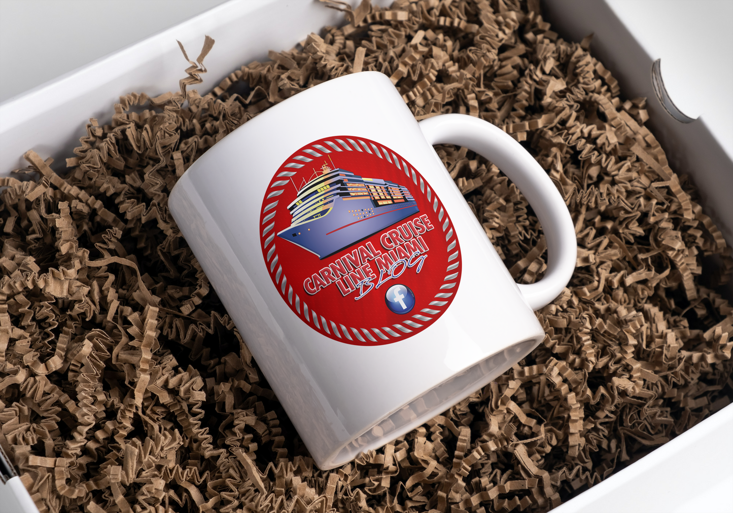 11 Oz CCL Miami Blog White Coffee Mug with the logo.